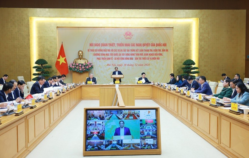 Vue d'ensemble de la conférence nationale, à Hanoi, le 30 décembre. Photo: VNA