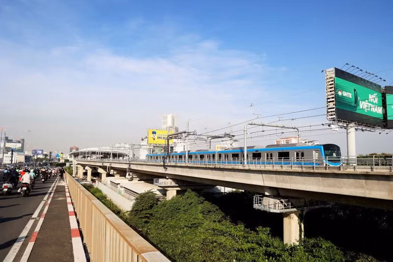 Ligne de metro n°1 Bên Thành-Suôi Tiên. Photo: VNA