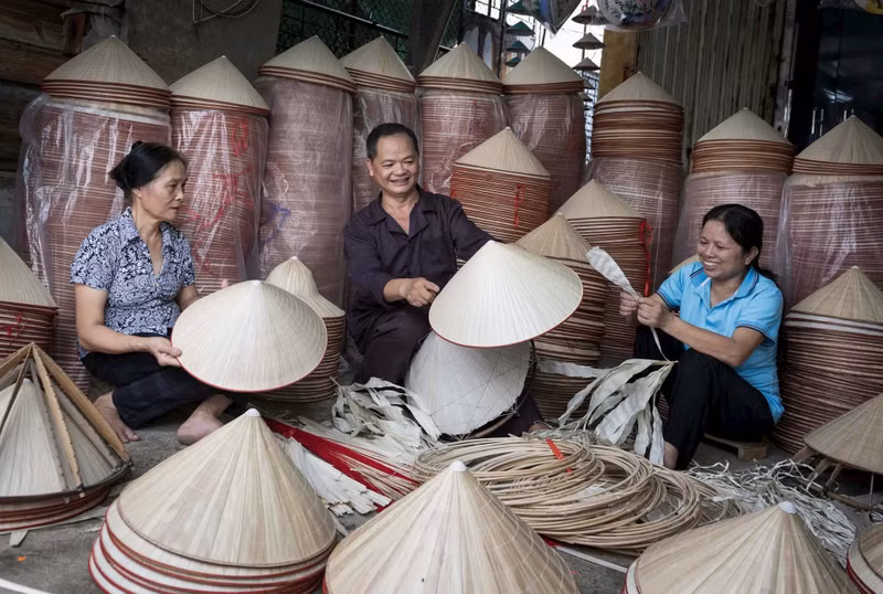 Chapeaux coniques du village de Chuong 