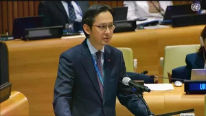 L'ambassadeur Do Hung Viet, chef de la Mission permanente du Vietnam auprès des Nations Unies, s'exprime au débat de haut niveau. Photo: VNA