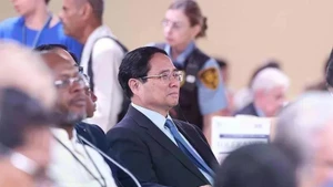 Le Premier ministre Pham Minh Chinh assiste à la cérémonie d'ouverture de la troisième Conférence des Nations Unies sur les océans (UNOC 3) à Nice, en France. Photo : VNA.