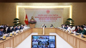 La 21ᵉ réunion du Comité national de direction pour la lutte contre la pêche illicite. Photo : VNA.