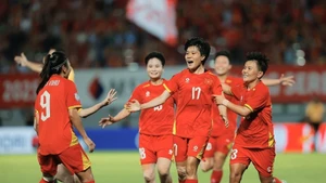 Des fooballeuses vietnamiennes. Photo : VNA.