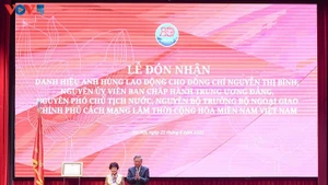 Le Vietnam honore Nguyên Thi Binh, héroïne des Accords de paix de Paris. Photo : VOV.