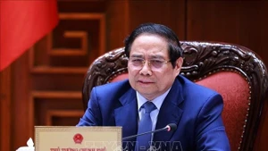 Le Premier ministre Pham Minh Chinh lors de la réunion. Photo : VNA