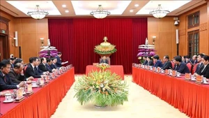 Vue de la réception, à Hanoi, le 3 décembre. Photo : VNA