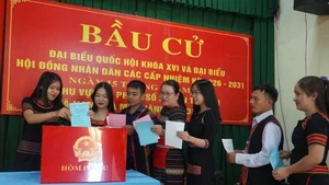 Les statistiques indiquent que les 34 provinces et villes du pays ont toutes enregistré un taux de participation supérieur à 99%. Photo : VNA