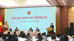Vue d'ensemble de la conférence de presse. Photo : VGP.