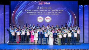 Lors de la cérémonie d'annonce de la liste des 500 plus grandes entreprises du Vietnam. Photo : VNA.