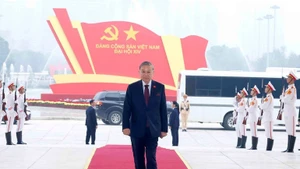 Le secrétaire général Tô Lam au Centre national des conférences à Hanoi. Photo : VNA