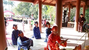 La fête du nouveau riz de l’ethnie Muong. Photo . VNA.