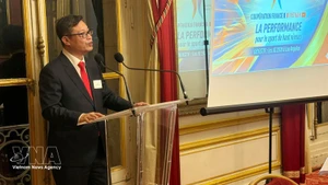 L’ambassadeur du Vietnam en France, Trinh Duc Hai, à l'événement. Photo : VNA.