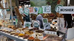 Des produits vietnamiens salon Biofach 2026. Photo : VNA.