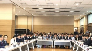 Conférence de promotion de la coopération économique Vietnam–République de Corée. Photo : VNA.