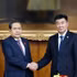 Le matin du 10 septembre, à Oulan-Bator, le président de l'AN mongole, Sandag Byambatsogt (à droite) a eu un entretien avec son homologue vietnamien Tran Thanh Man. Photo : VNA. 