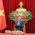 Tran Cam Tu, permanent du Secrétariat du Comité central du Parti communiste du Vietnam, préside la rencontre avec la délégation de jeunes cadres dirigeants du Parti du peuple cambodgien (PPC). (Photo : Duy Linh)