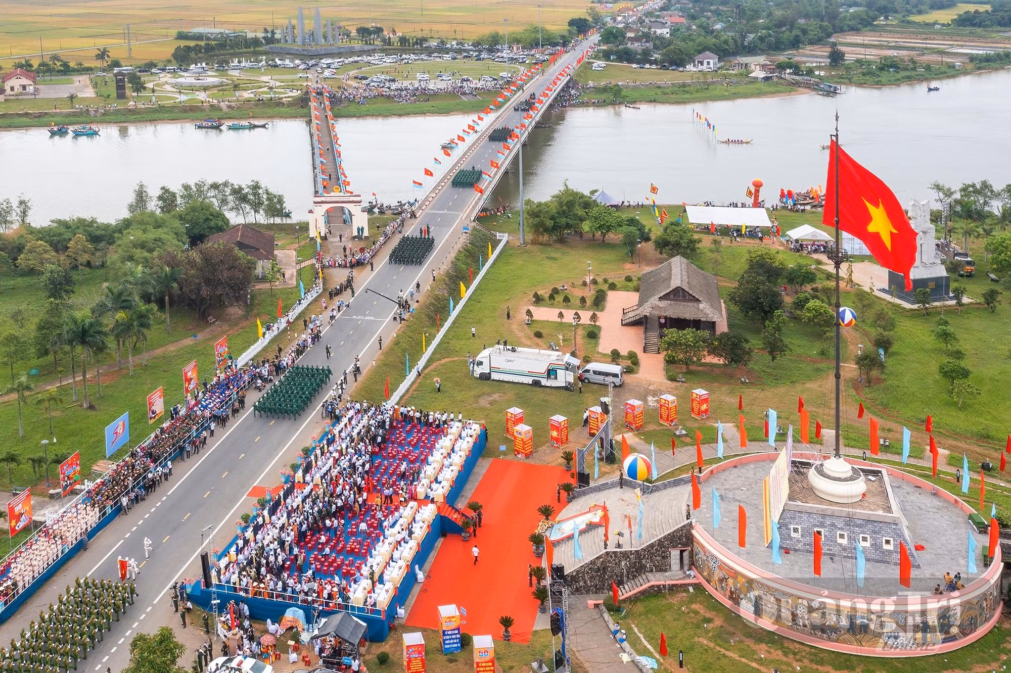 Le site historique national de rang spécial des deux rives de Hien Luong-Ben Hai. Photo : baoquangtri.