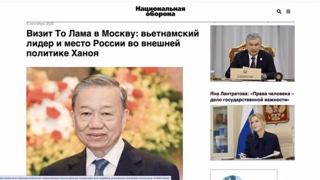 Le site russe "Défense populaire" a publié un article consacré aux relations Vietnam - Russie. Photo : VNA.