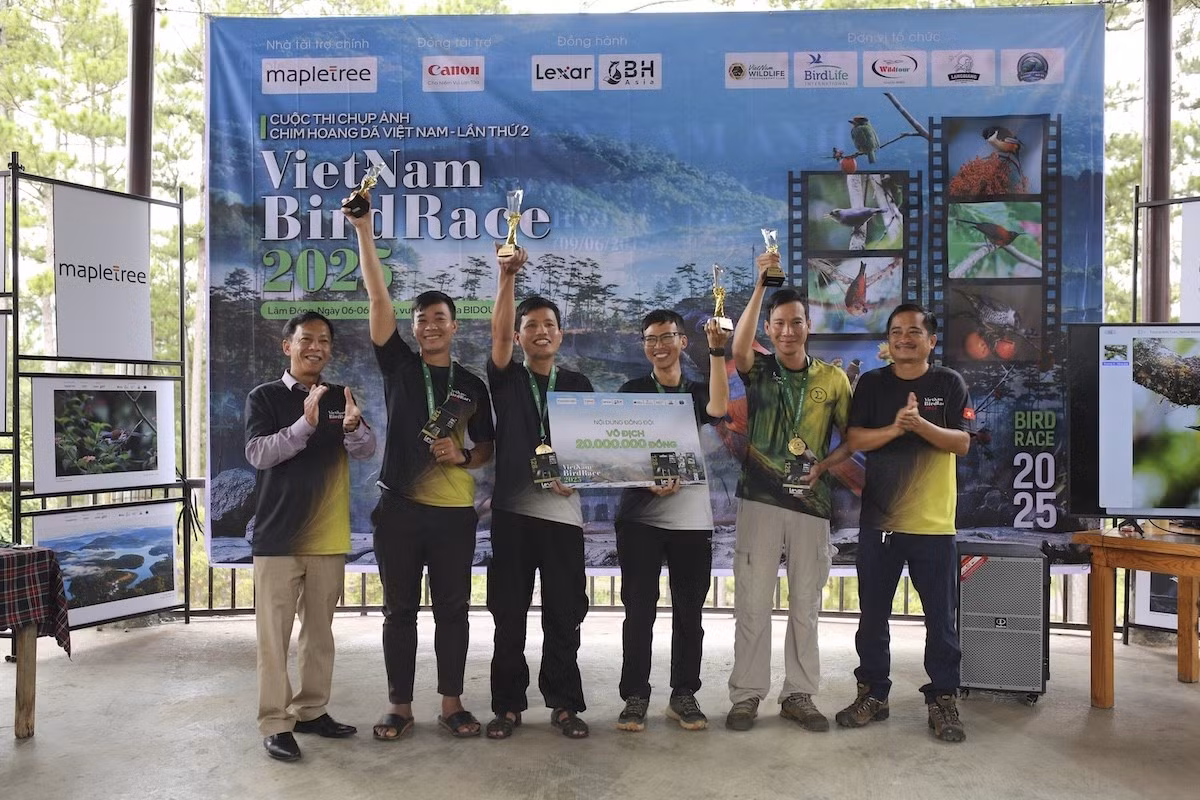 L’équipe Ô tac, sacrée championne de Vietnam BirdRace 2025