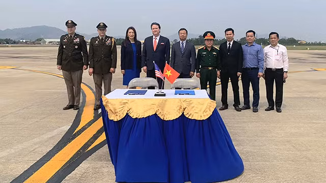 Le rapatriement d’ossements de soldats américains. Photo : baochinhphu.vn