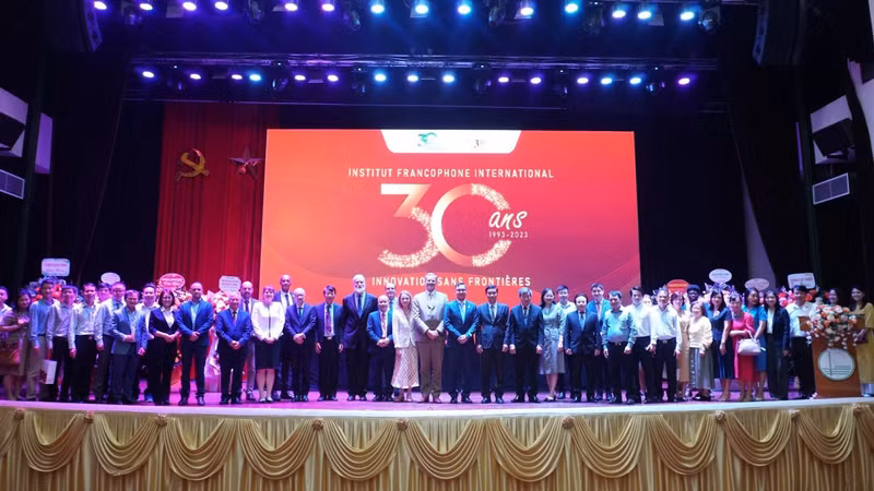Cérémonie célébrant le 30e anniversaire de l’Institut Francophone International (1993 - 2023). Photo : IFI. 