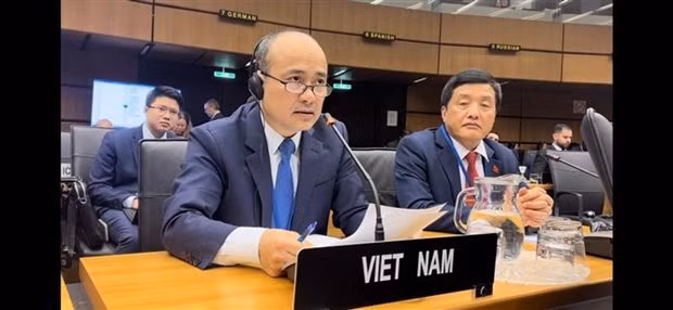 L’ambassadeur Nguyên Trung Kiên, gouverneur - représentant permanent du Vietnam auprès de l’AIEA. Photo : VNA.