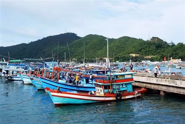 Un port de bateaux de pêche à Phu Quôc. Photo : VNA.