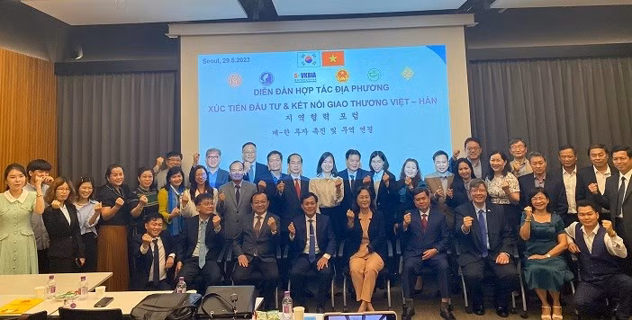Forum Vietnam - République de Corée pour la coopération entre localités et la promotion du commerce, à Séoul, le 29 mai. Photo : baoquocte.vn