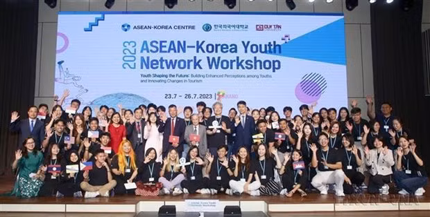 Des étudiants de 11 pays participent à l'atelier du réseau des jeunes ASEAN - Corée 2023. Photo : VNA.