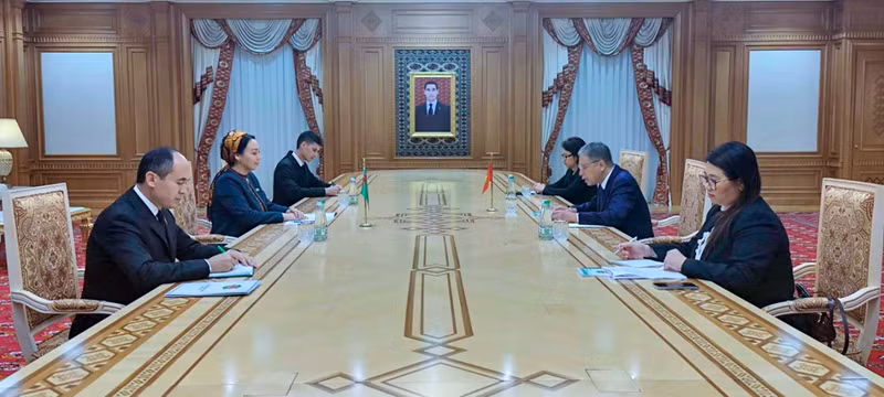 L’ambassadeur Dang Minh Khôi a présenté les copies de ses lettres de créance à la Présidente de l’AN du Turkménistan, Gulmanova Dunyagozel. Photo : baoquocte.vn