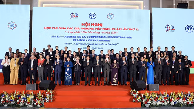 Les 12es Assises franco-vietnamiennes de la coopération décentralisée, tenues du 13 au 16 avril à Hanoï. Photo : VOV.