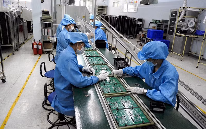 L’IPI pour janvier a augmenté de 18,3 % par rapport à la même période de l’année dernière. Photo : baodautu.vn