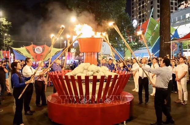 Coup d’envoi du 4e Festival de la jeunesse de Hô Chi Minh-Ville 2024. Photo : VNA.