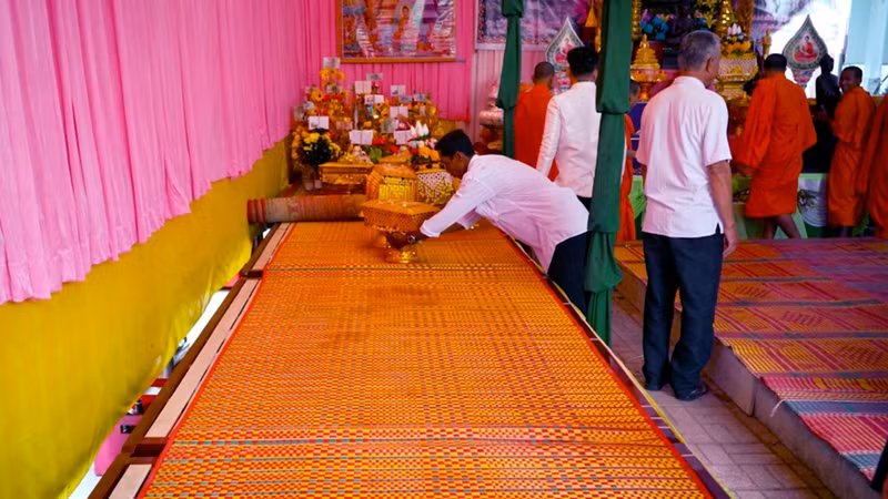 Les longues nattes sont souvent utilisées lors des fêtes du peuple khmer. Photo : VOV.