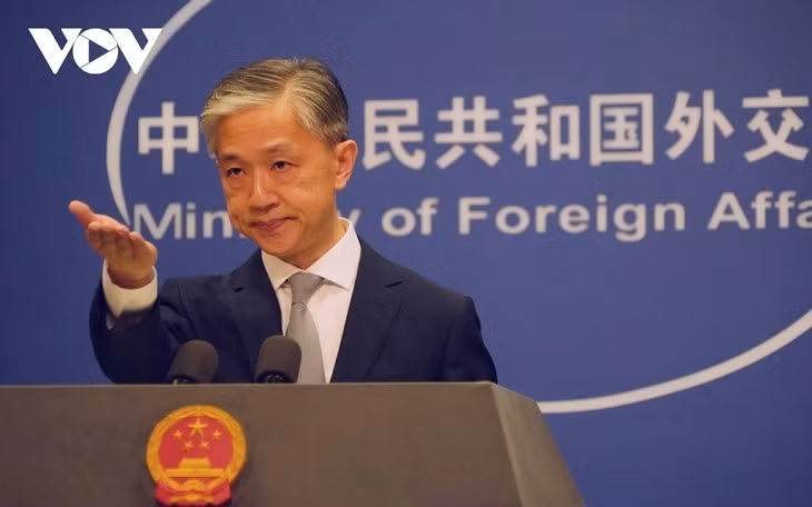 Le porte-parole du ministère chinois des Affaires étrangères,Wang Wenbin. Photo : VOV.