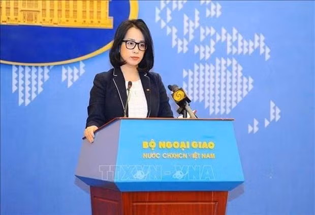 La porte-parole du ministère vietnamien des Affaires étrangères, Pham Thu Hang. Photo : VNA.