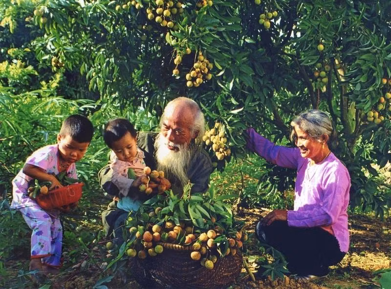 La famille est toujours un lieu pour nourrir et transmettre les belles valeurs culturelles et morales du peuple vietnamien. Photo : VNA.