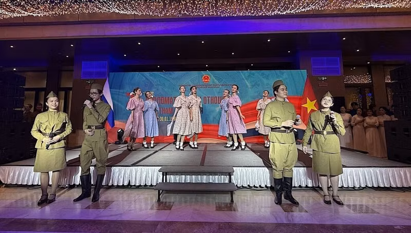 Cérémonie marquant le 75e anniversaire des relations diplomatiques entre le Vietnam et la Russie (30 janvier 1950 - 30 janvier 2025). Photo : VNA