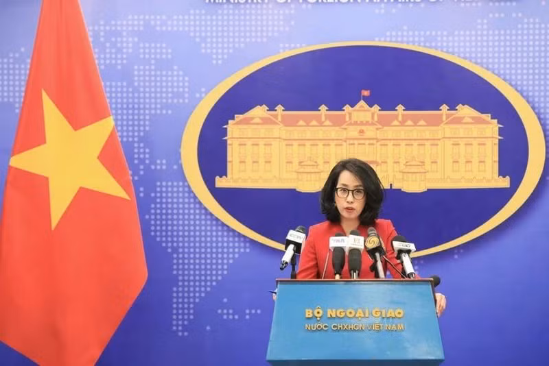 La porte-parole du ministère des Affaires étrangères Pham Thu Hang. Photo : VNA.