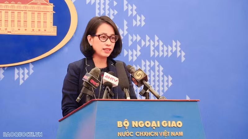 La porte-parole adjointe du ministère des Affaires étrangères Pham Thu Hang. Photo : baoquocte.vn