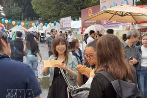 De nombreux Japonais au festival. Photo : VNA