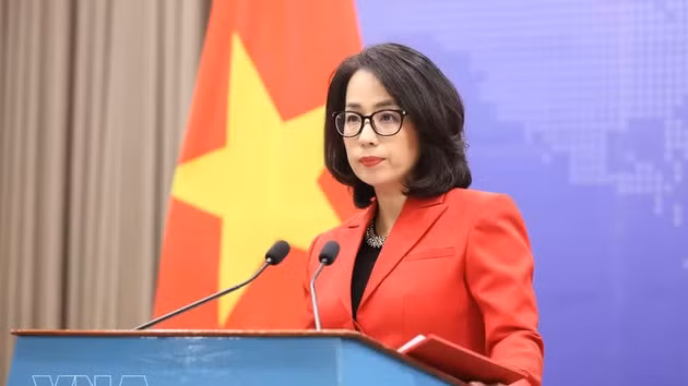 La porte-parole du ministère des Affaires étrangères, Pham Thu Hang. Photo: VNA