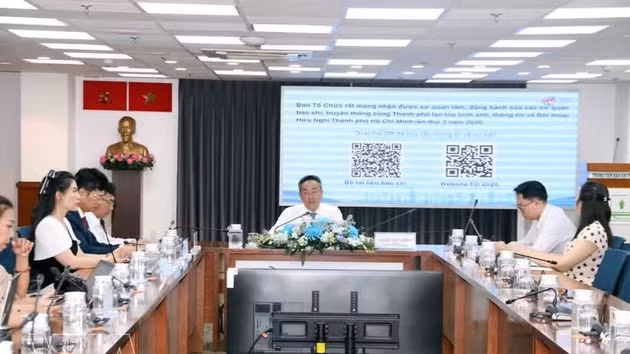Panorama du point presse pour présenter le Dialogue d’amitié de Hô Chi Minh-Ville. Photo : VNA.