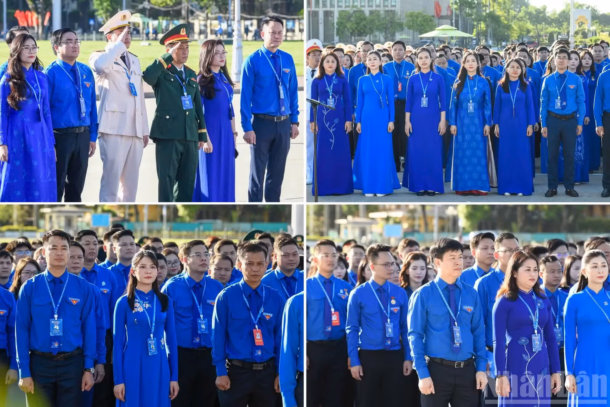 Les délégués prennent part à la cérémonie d’hommage et au recueillement au mausolée du Président Hô Chi Minh.