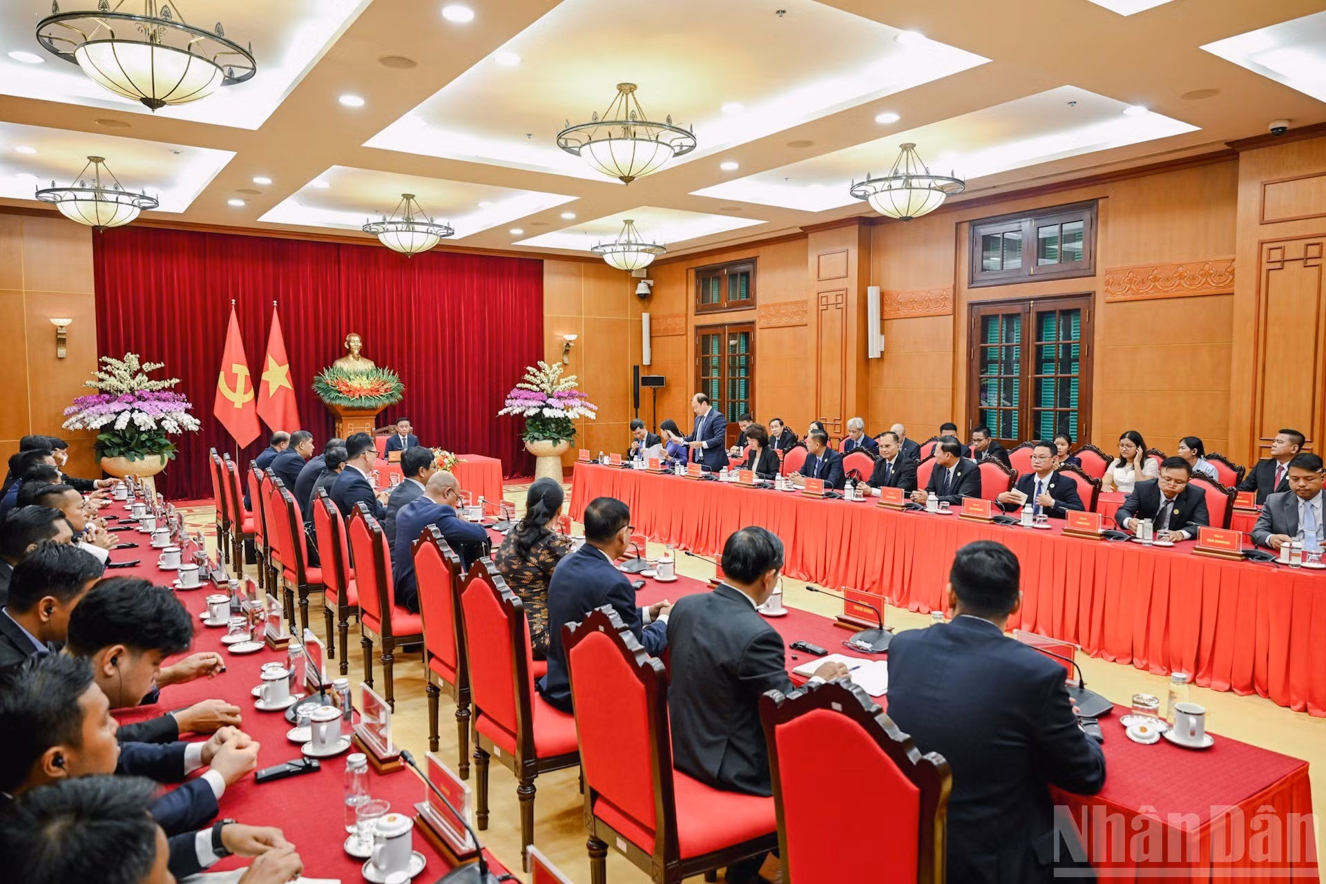 Vue générale de la rencontre au siège du Comité central du PCV. (Photo : Duy Linh)