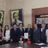La délégation du Parti communiste vietnamien pose avec les dirigeants du Parti communiste du Pérou – Patrie rouge (Patria Roja). Photo: VNA