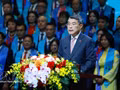 Le Premier ministre Le Minh Hung prend la parole lors de la cérémonie d’annonce des produits labellisés « Marque nationale vietnamienne » en 2026. Photo : VNA.