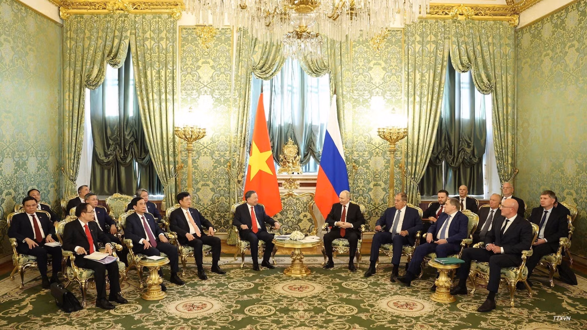 Vue de l’entretien. (Photo : VNA)
