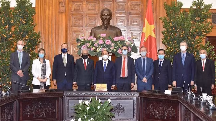 Rencontre entre le PM Nguyên Xuân Phuc et les représentants en chef d'agences des Nations Unies au Vietnam. Photo : VOV.