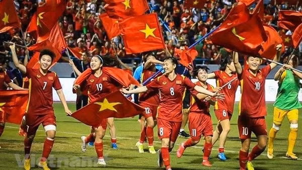L'équipe nationale de football féminin a remporté la médaille d'or. Photo : VNA.